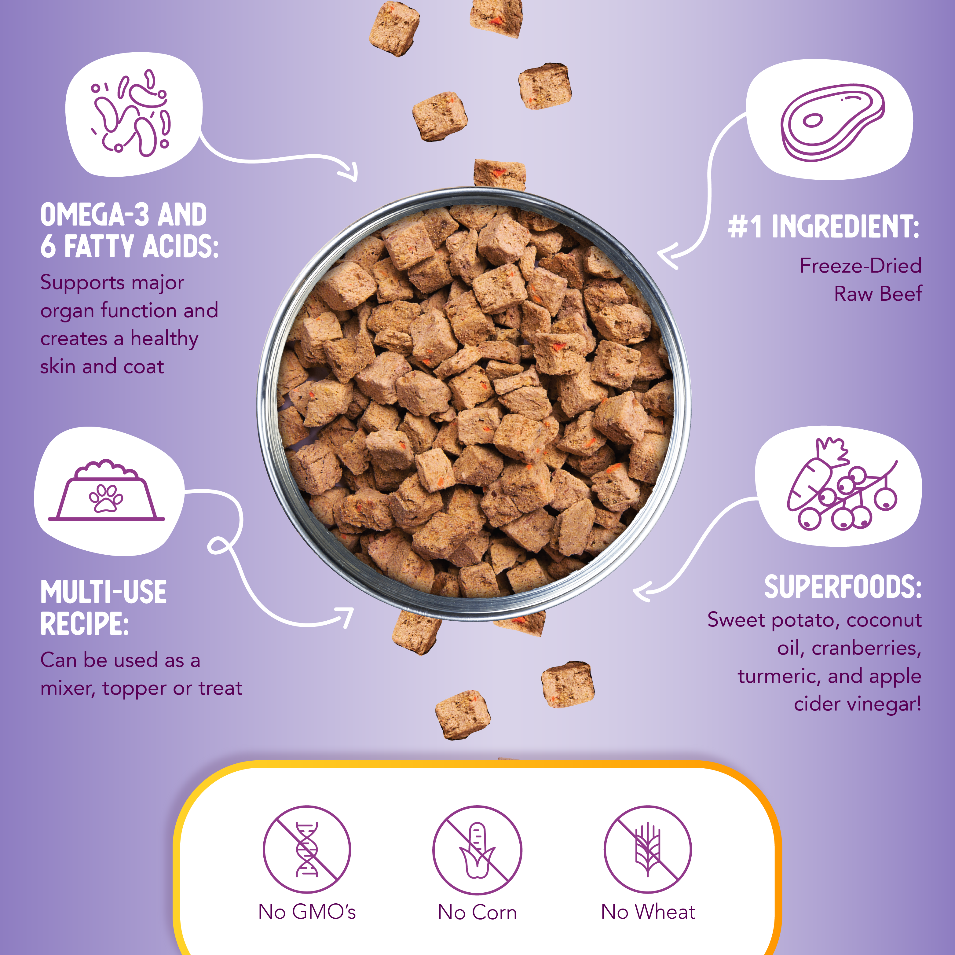 Health Extension Pet Care - SuperBites Freeze Dried Raw - Beef Recipe (Cat): 0.75oz